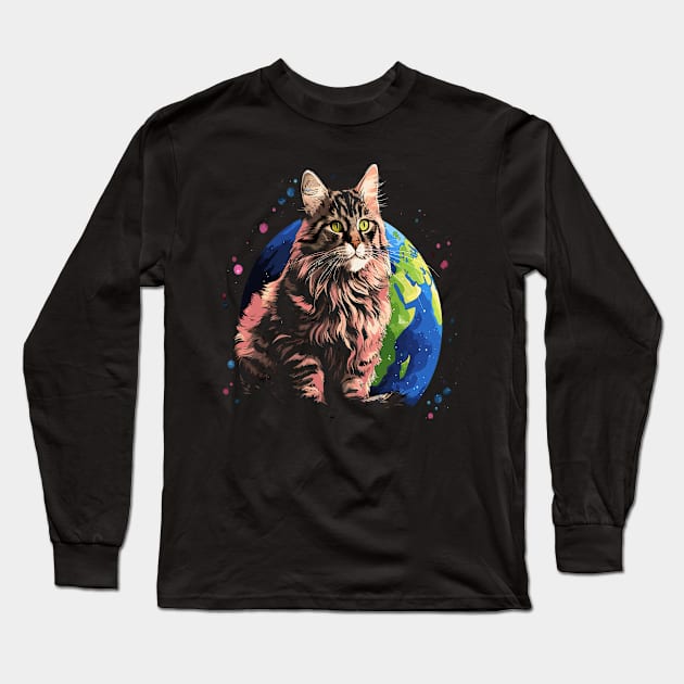 American Bobtail Earth Day Long Sleeve T-Shirt by JH Mart